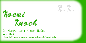 noemi knoch business card